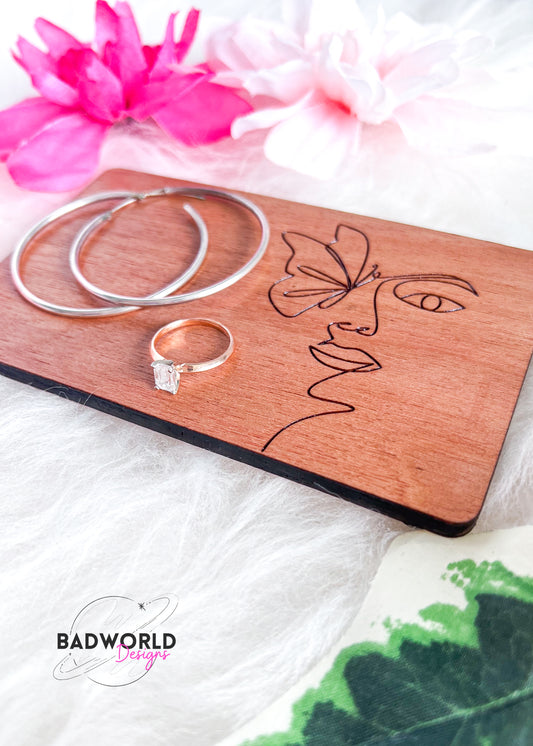 Butterfly Wooden Trinket Tray