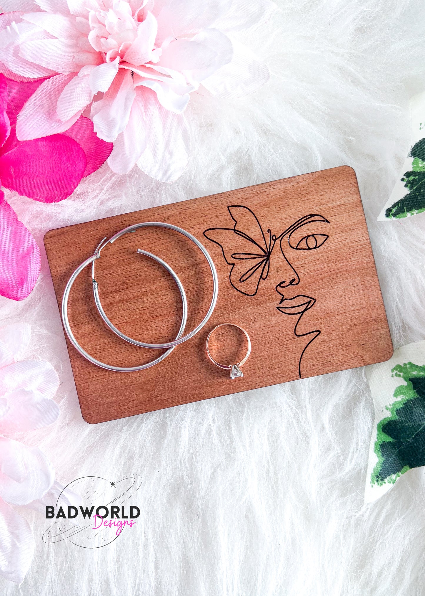 Butterfly Wooden Trinket Tray