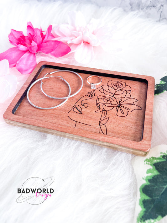 Floral Face Trinket Tray