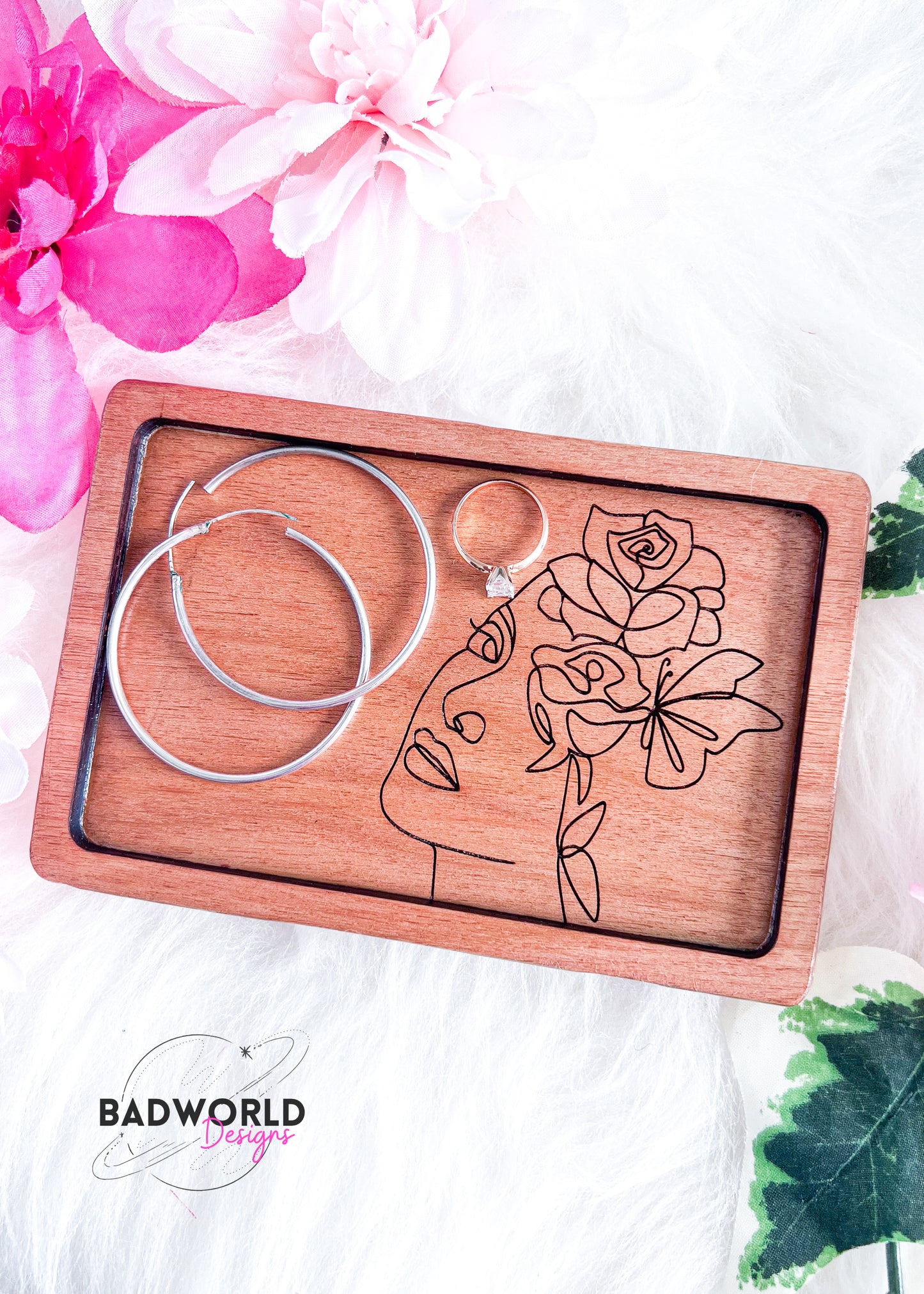 Floral Face Trinket Tray