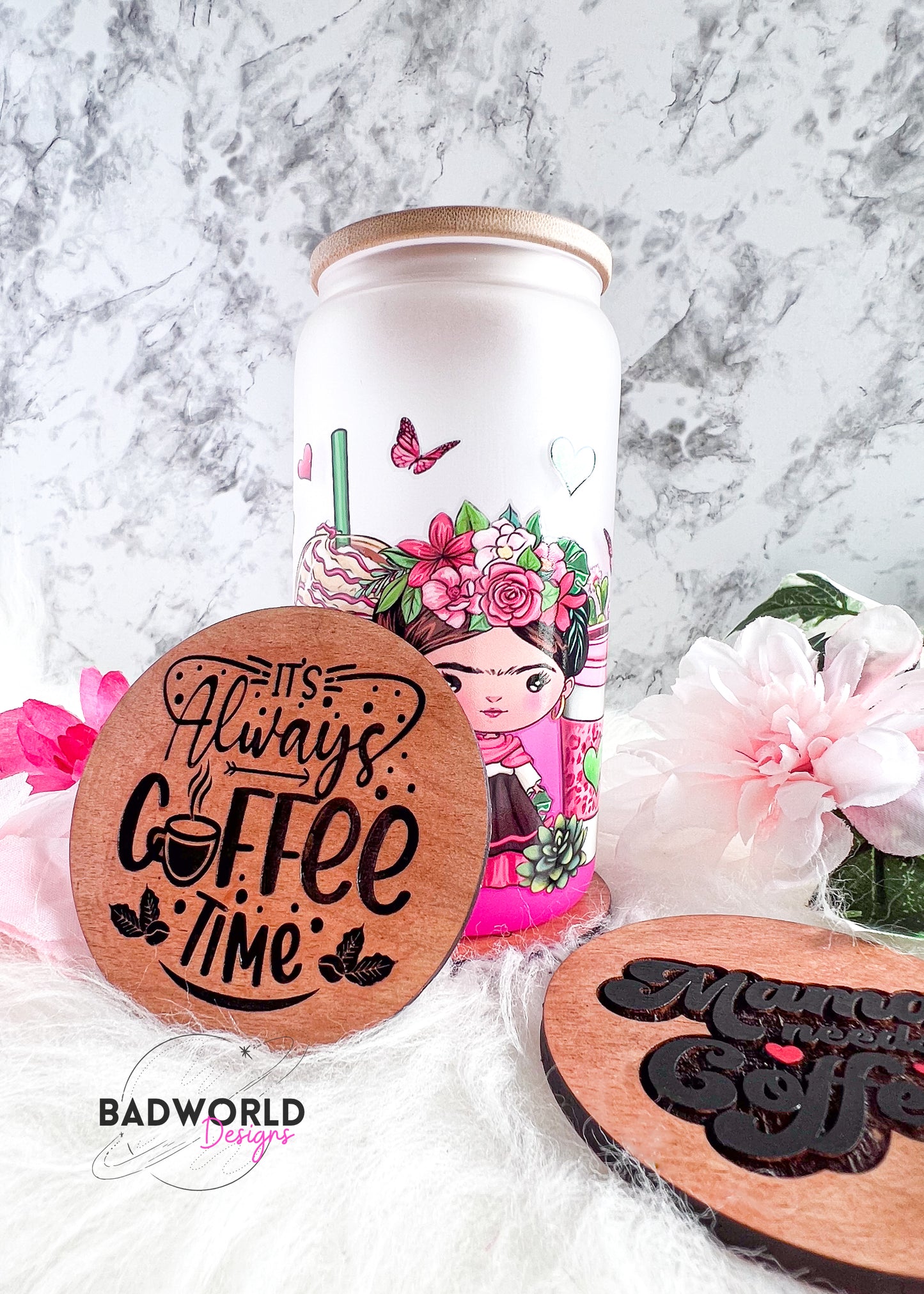 Cute Girl Wooden Coasters