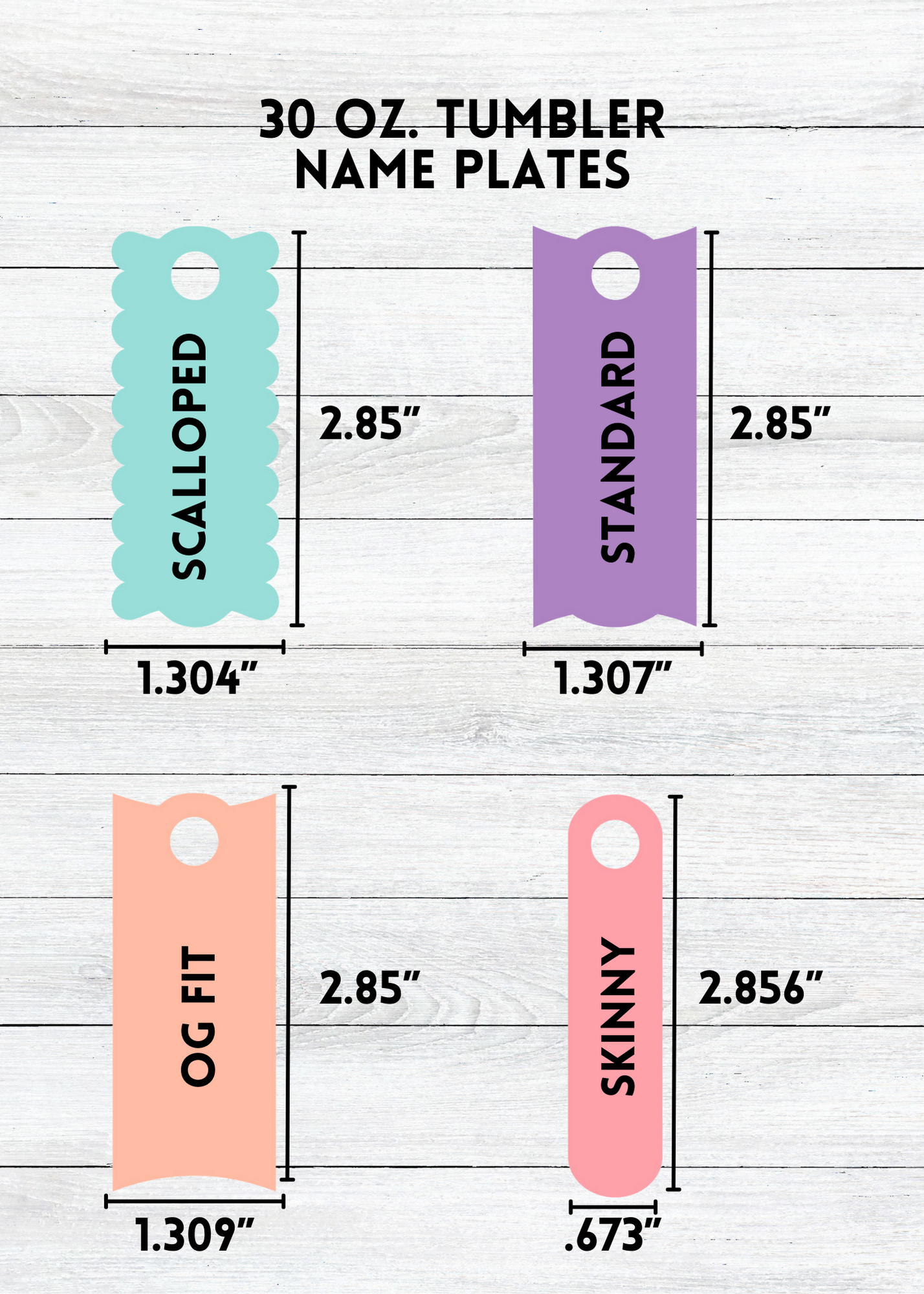 Acrylic Tumbler Tag Blanks