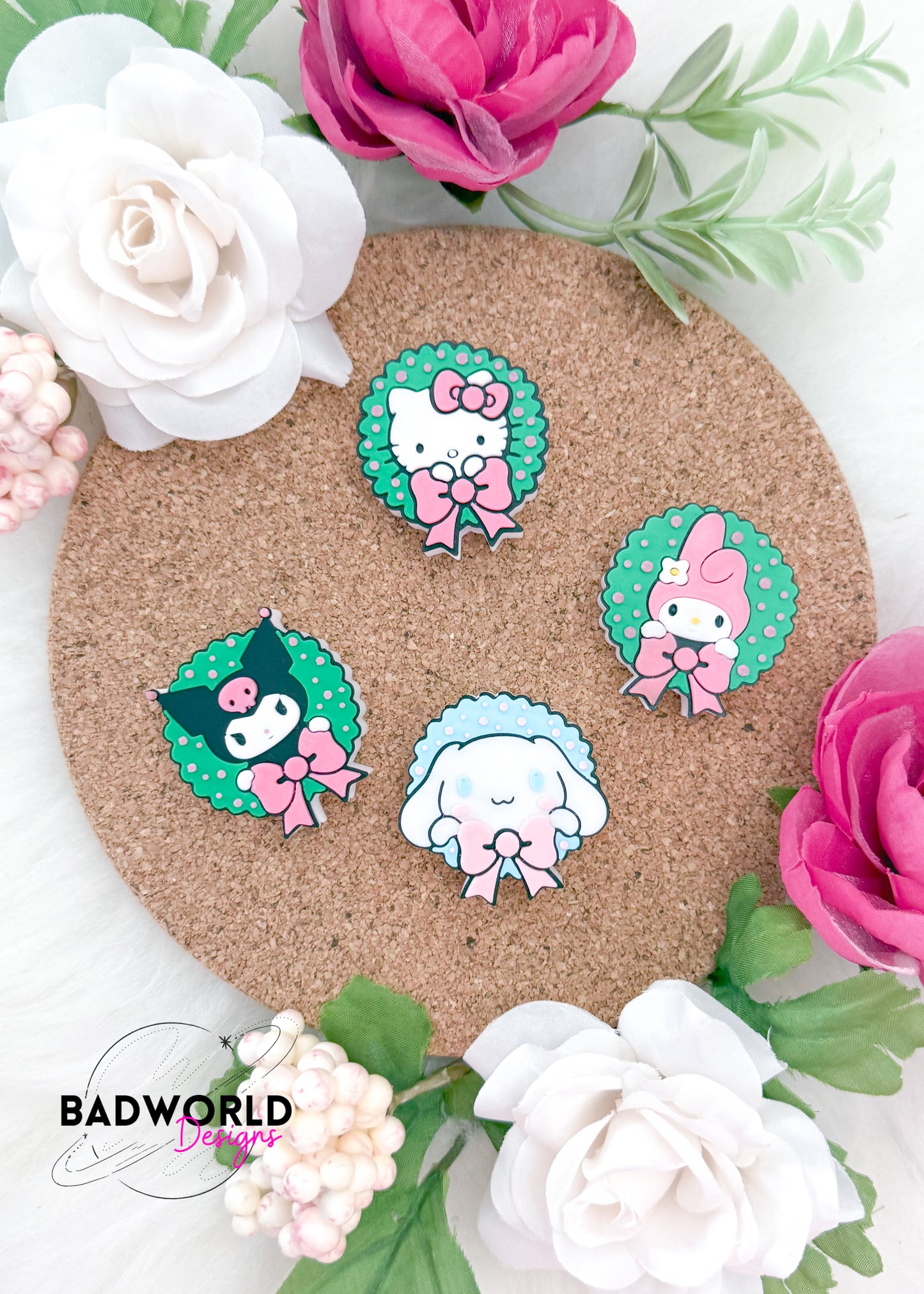 Kawaii Friends Wreath Straw Topper