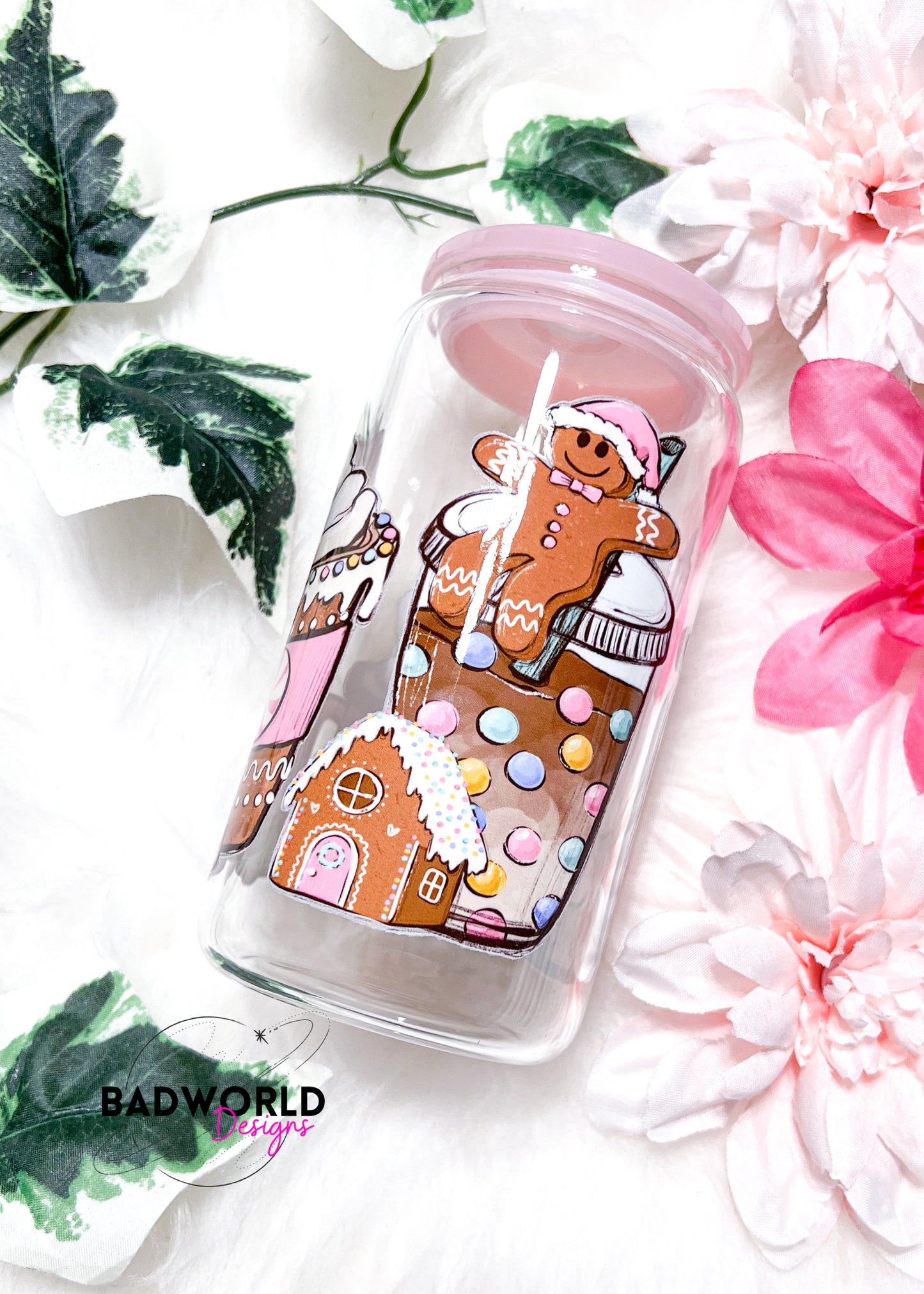Gingerbreads and Lattes Glass Cup
