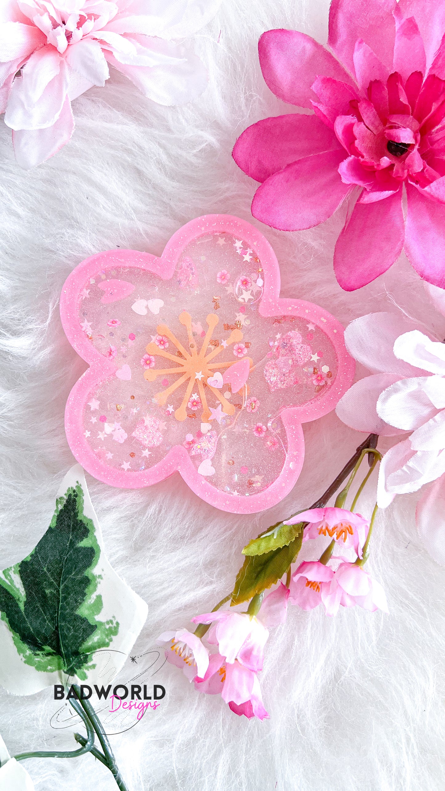 Sakura Shaker Resin Coaster