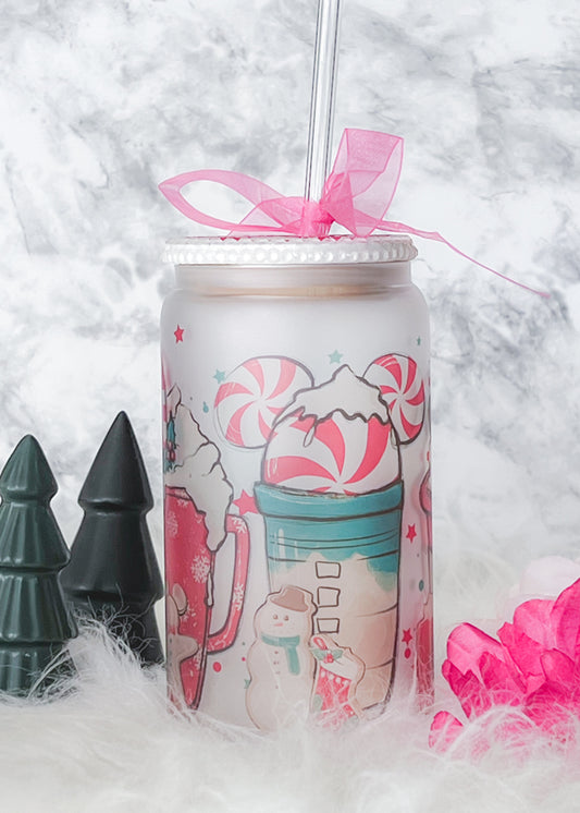 Mousey Christmas Lattes Frosted Cup