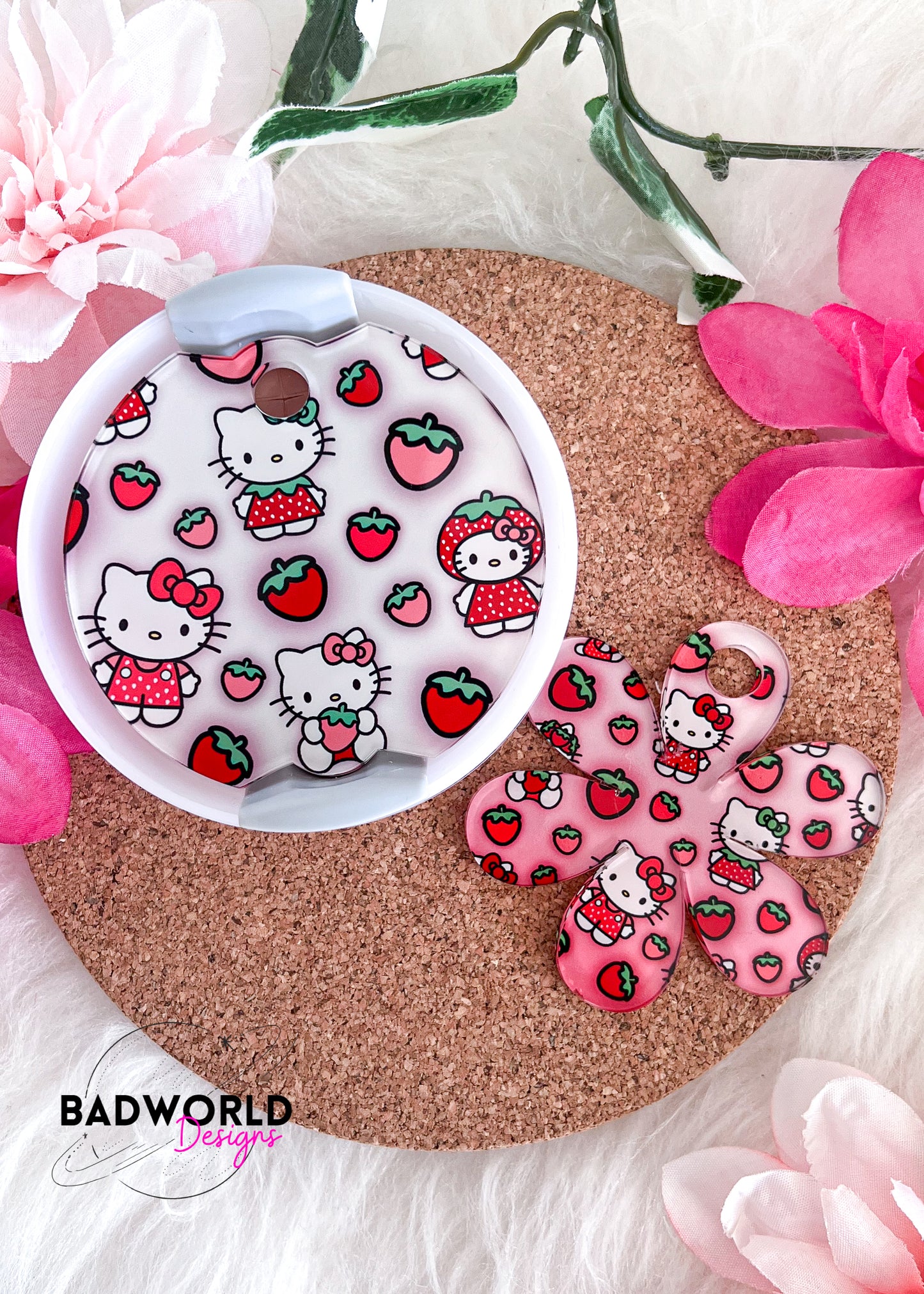 Strawberry Kawaii Tumbler Tag