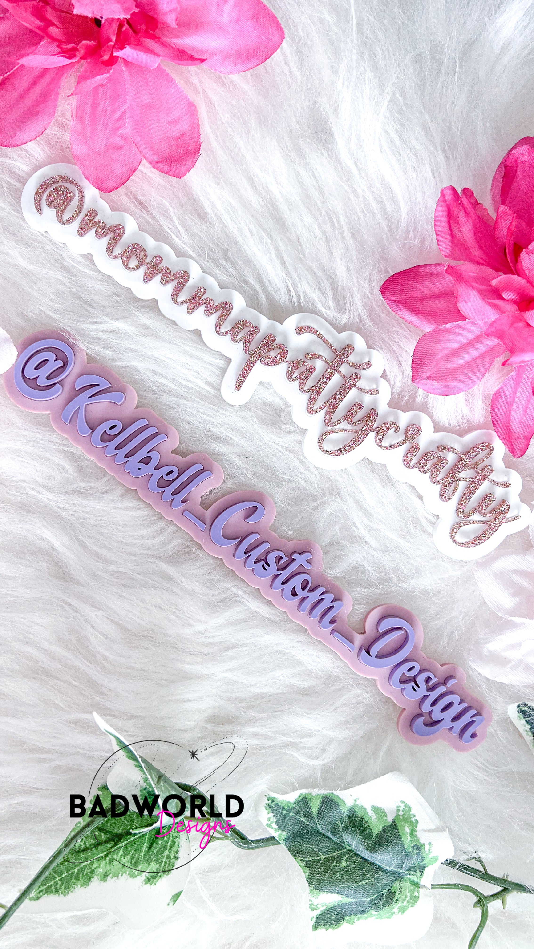 Customized Watermark Examples Acrylic Watermark – BADWorld Designs