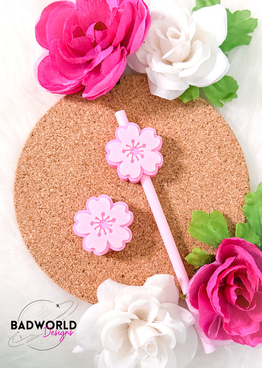 Cherry Blossom Straw Topper - DIGITAL FILE