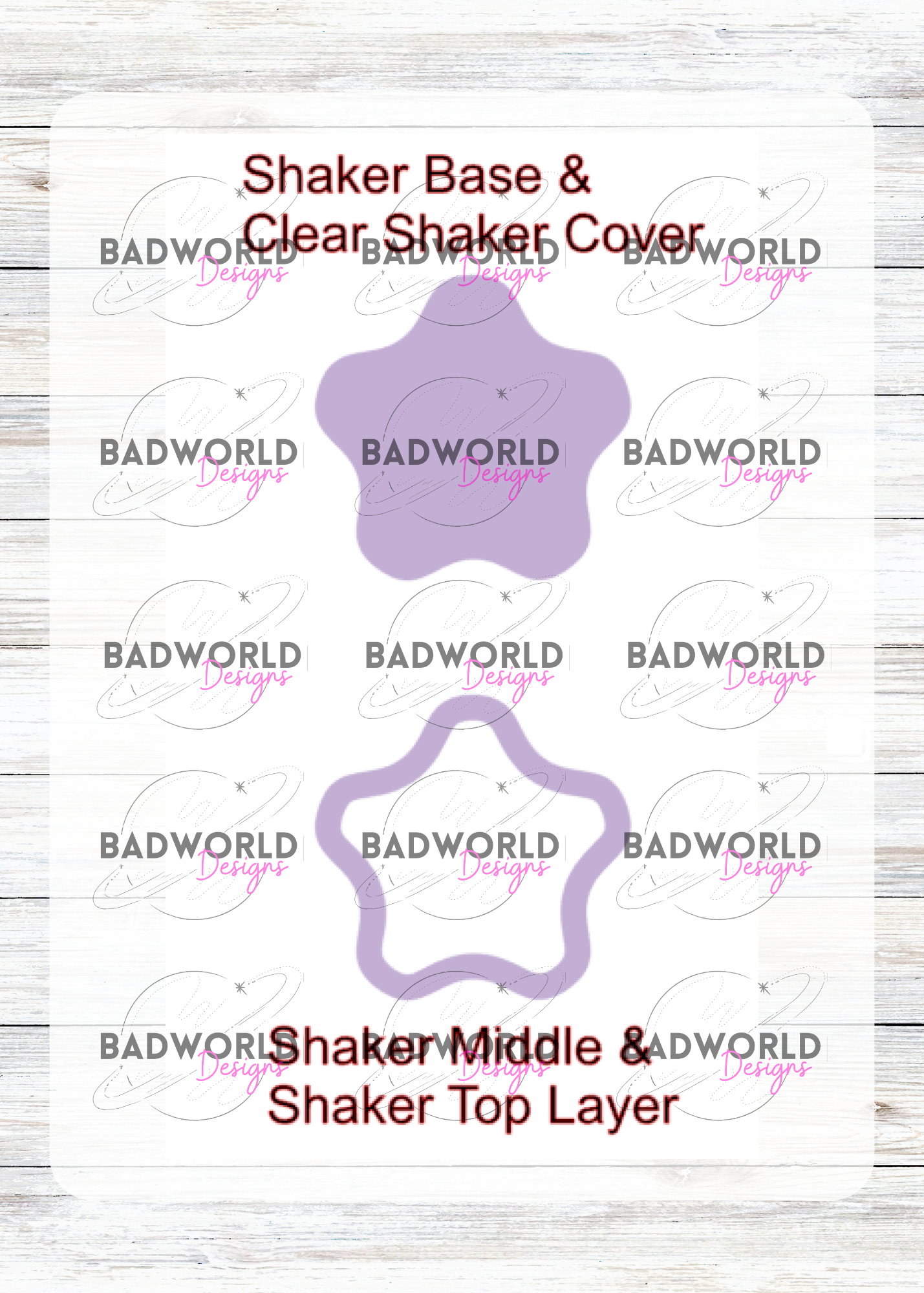 Chubby Star Shaker Badge Reel - DIGITAL FILE