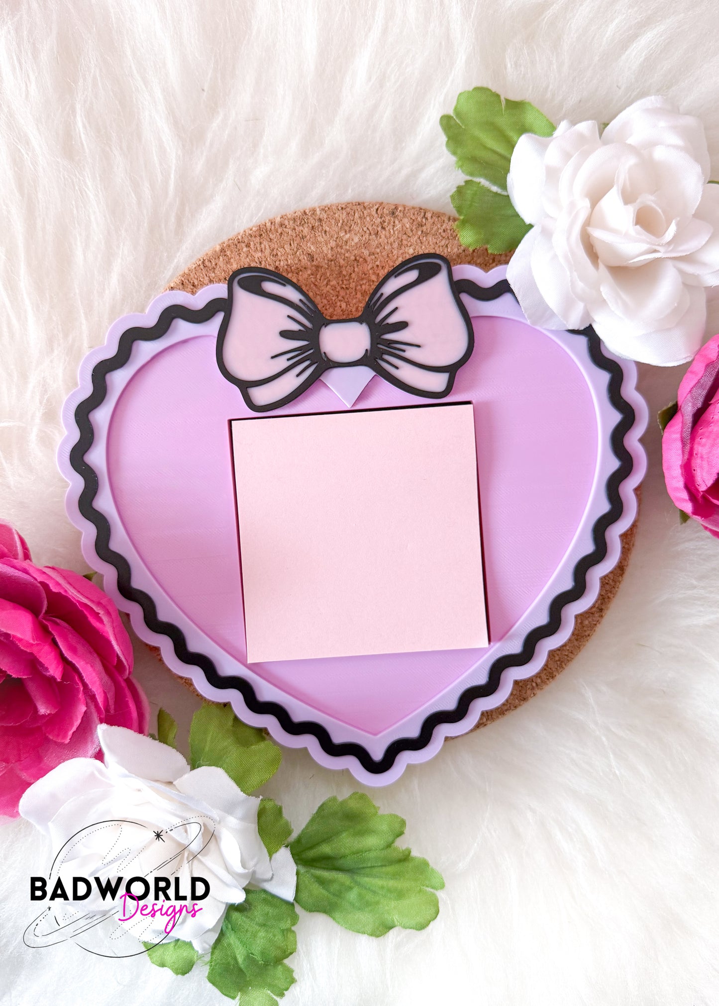 Coquette Heart Sticky Note Holder