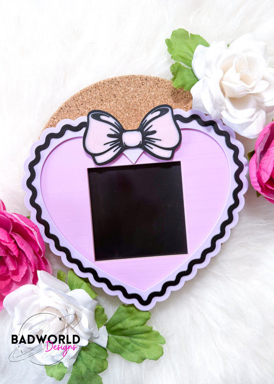 Coquette Heart Sticky Note Holder