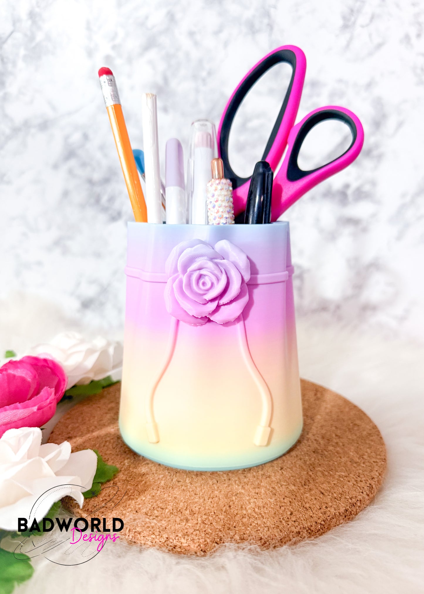 Bucket Purse Pencil Holder