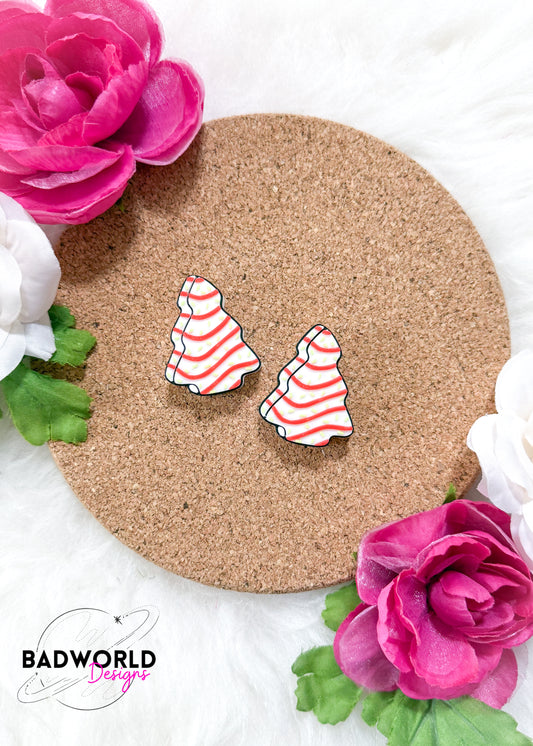 Christmas Tree Snack Cake Straw Topper