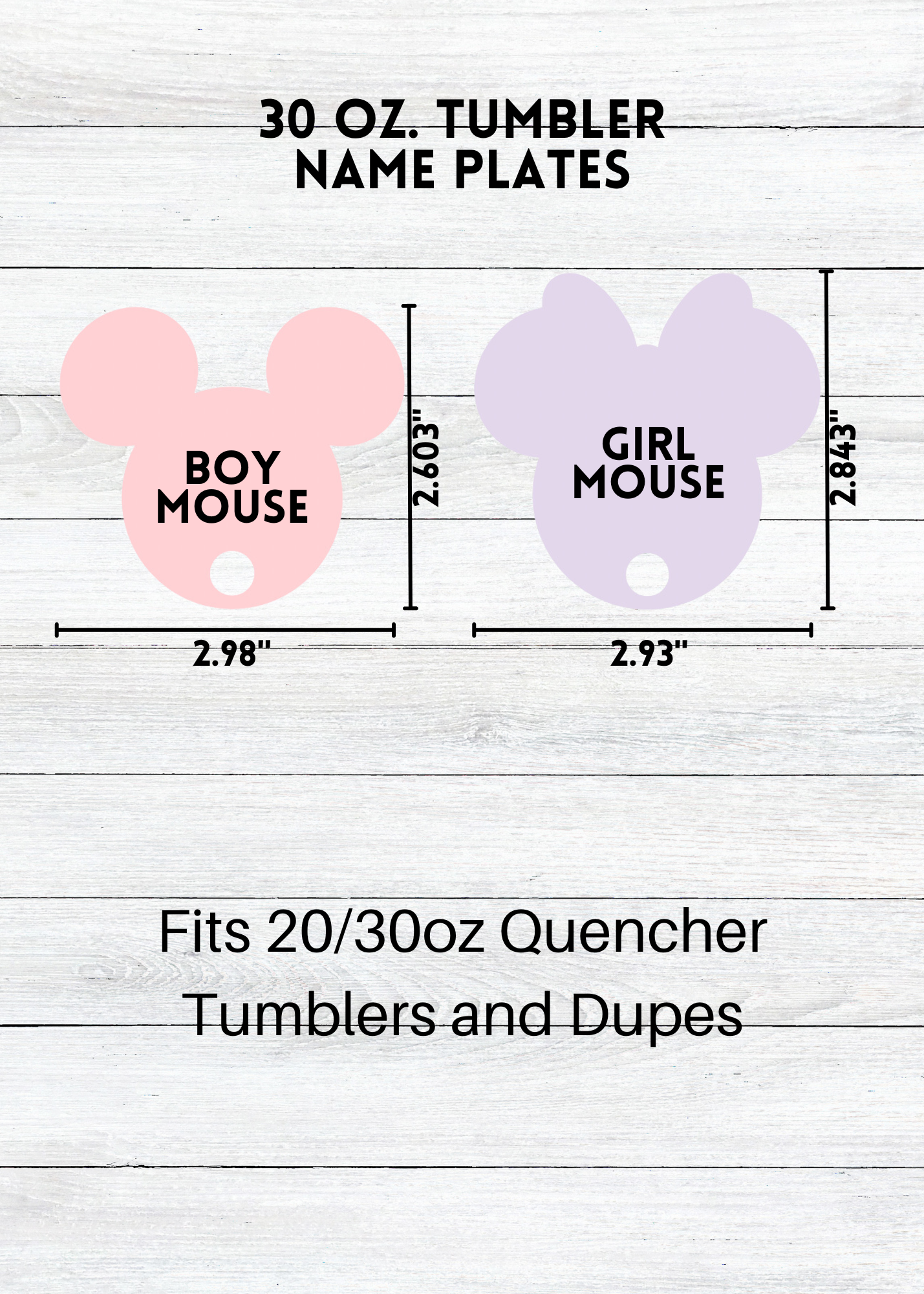 Glow in the Dark Mouse Topper Blank