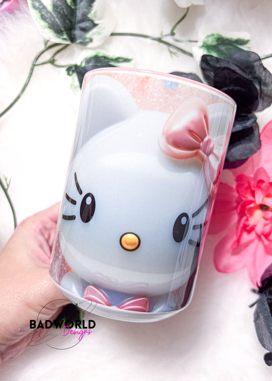 3D Kawaii Pink Handle Mug