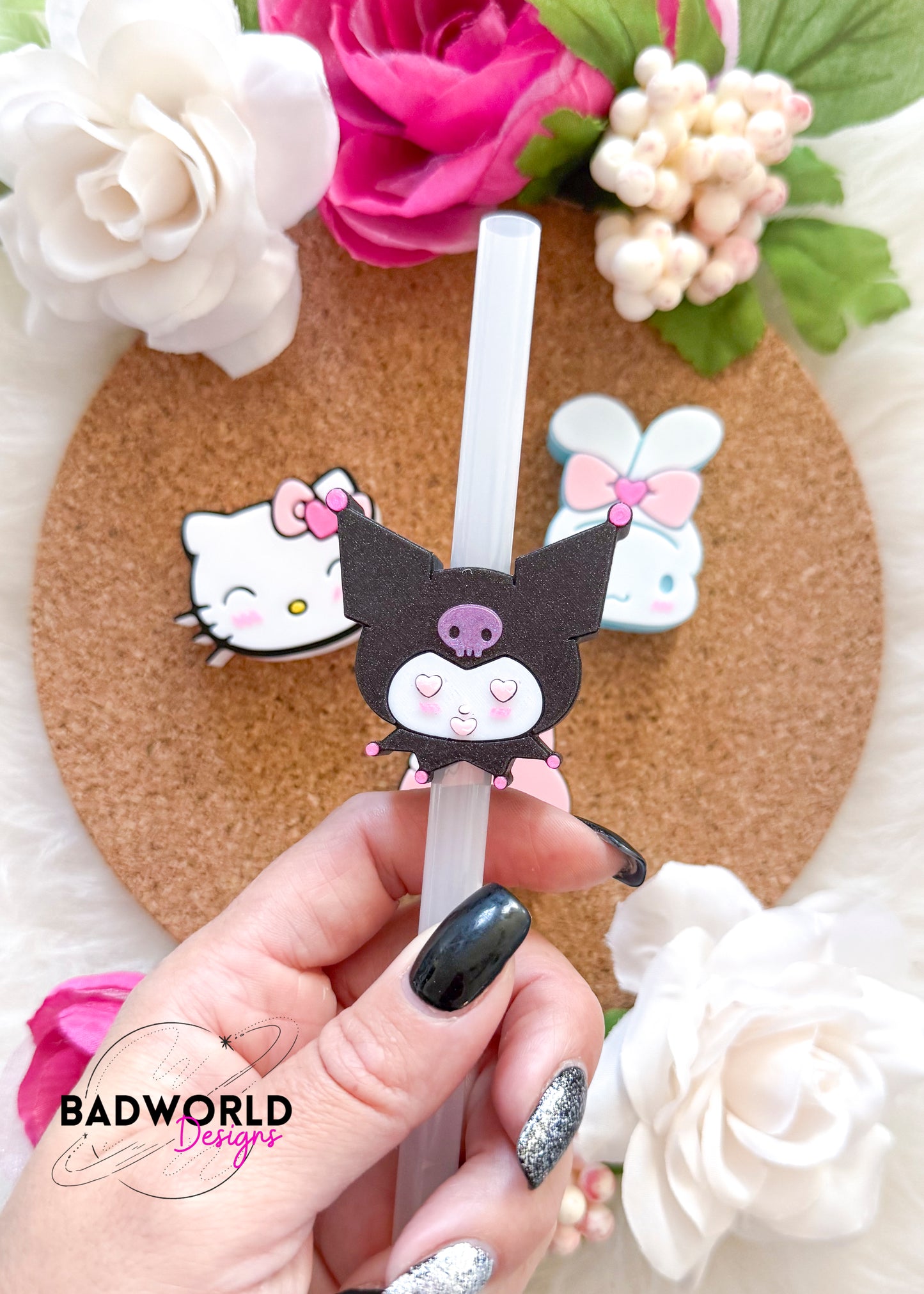 Kawaii Valentine's Day Straw Toppers