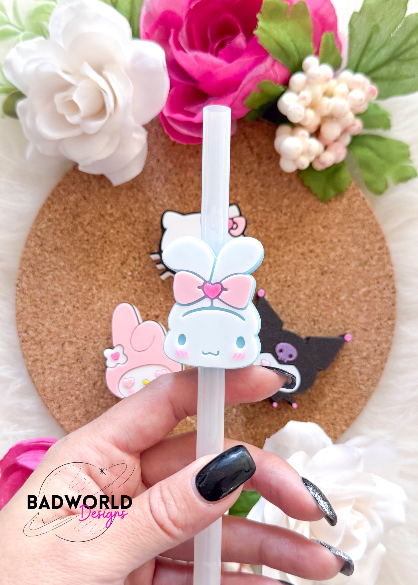 Kawaii Valentine's Day Straw Toppers