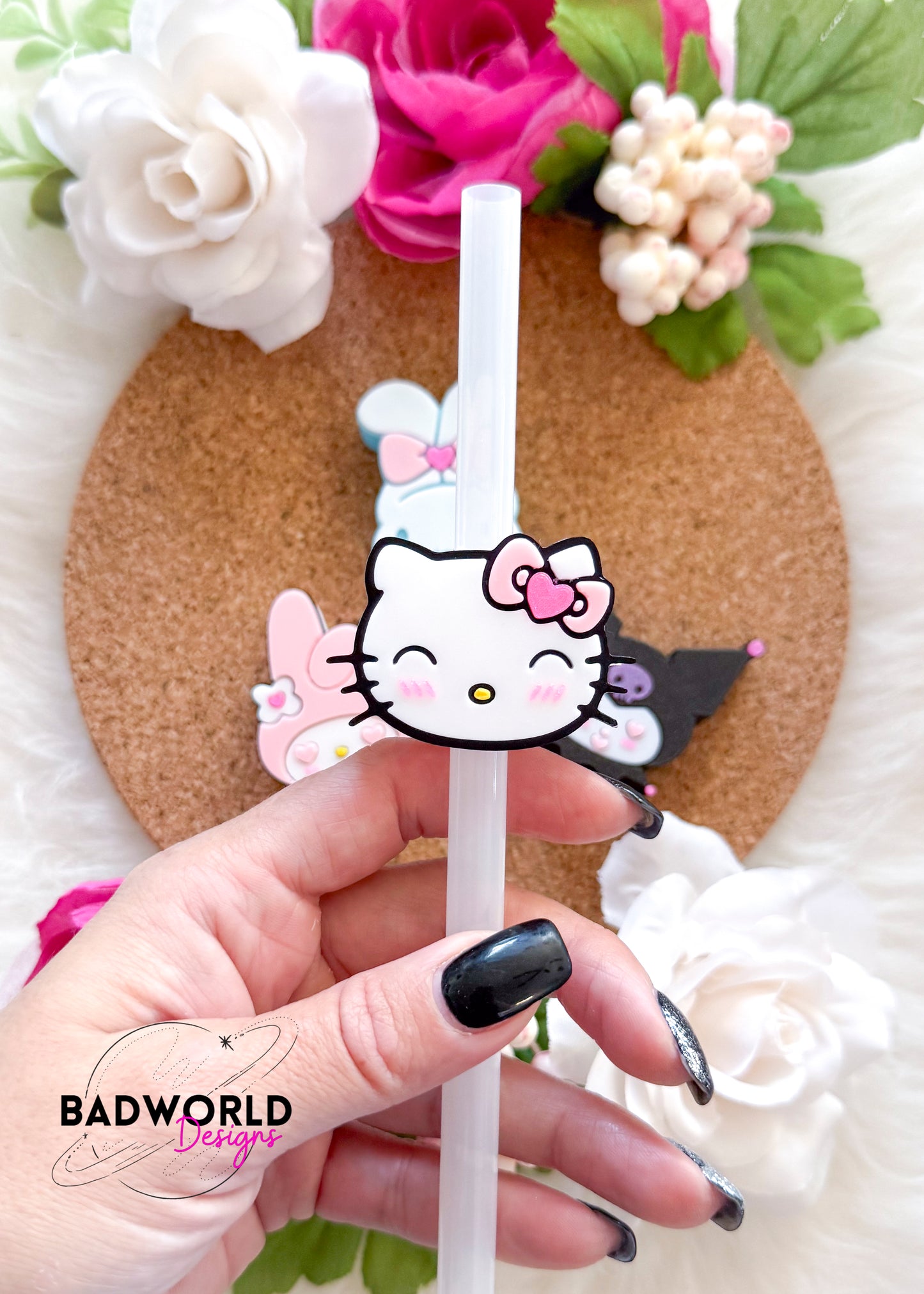 Kawaii Valentine's Day Straw Toppers