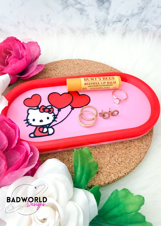 Balloon Kawaii Cat Trinket Tray - DIGITAL FILE