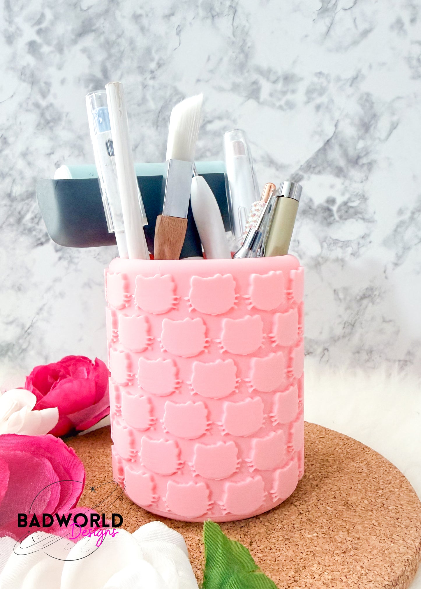 Kawaii Kitty Face Pencil Holder
