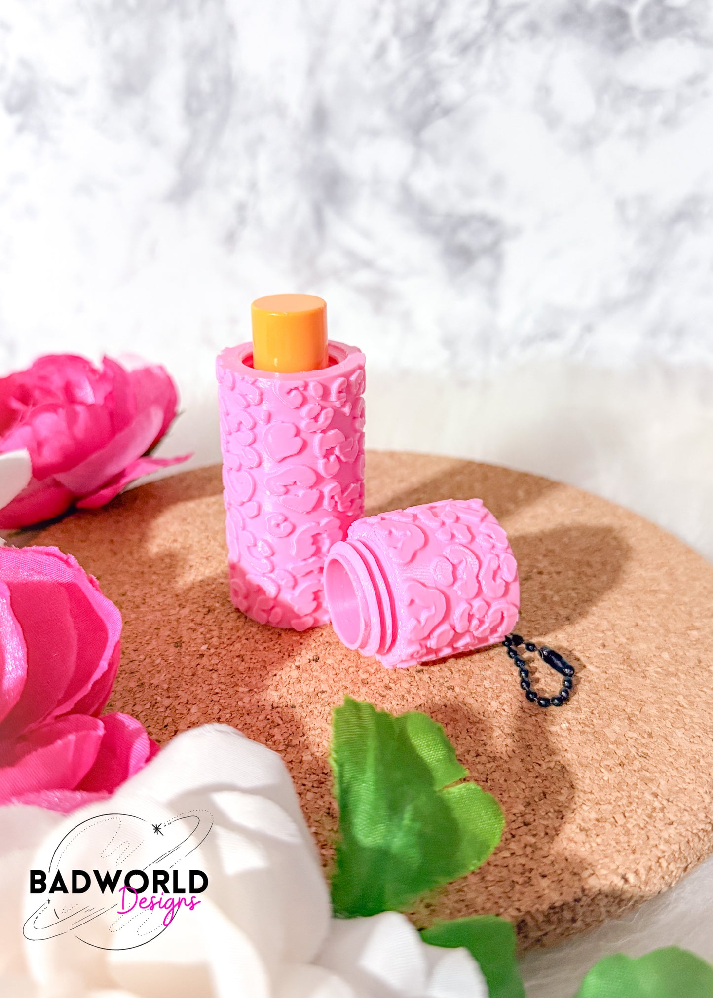 Leopard Print Chapstick Holder Keychain - DIGITAL FILE
