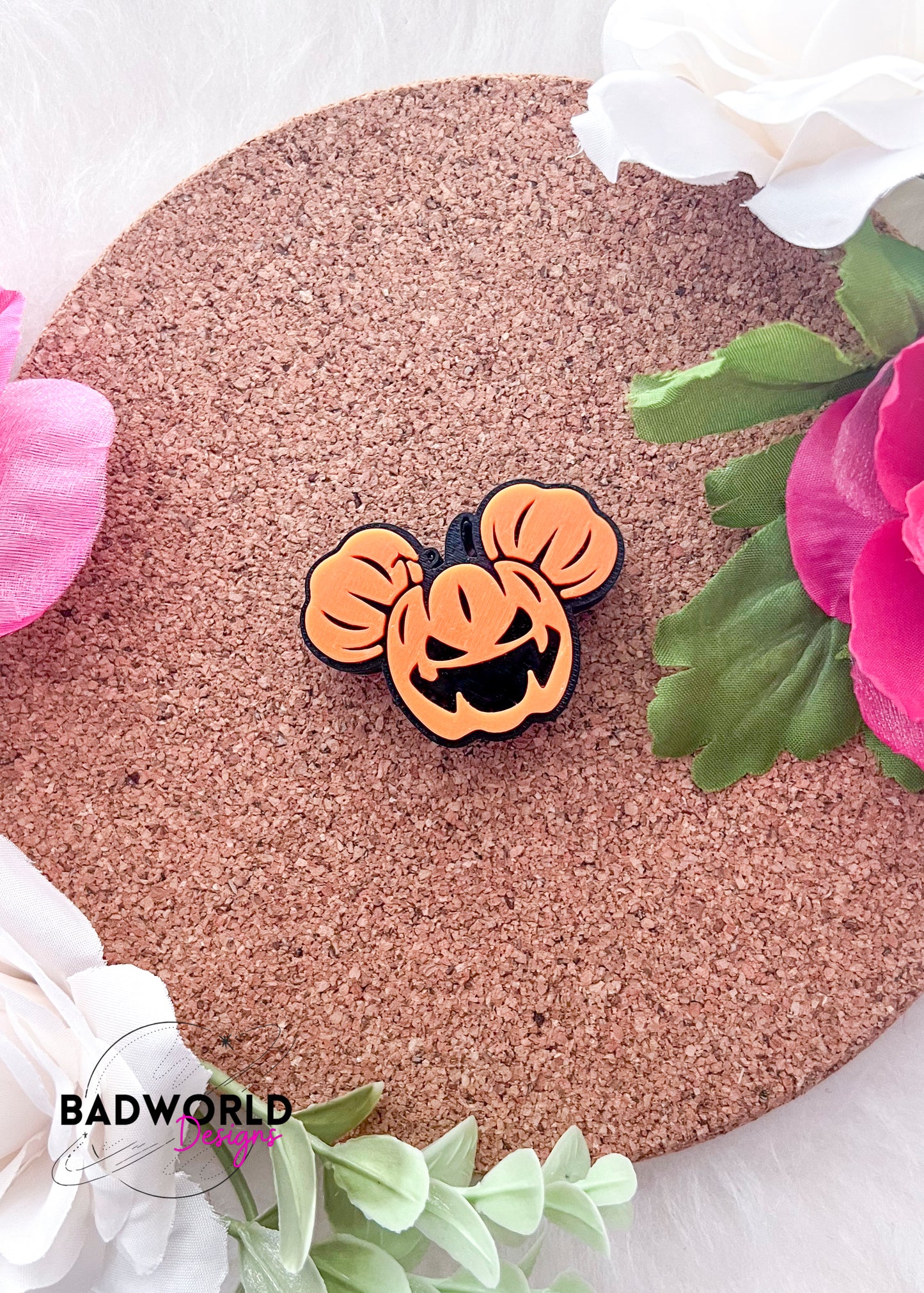 Scary Pumpkin Mouse Straw Topper