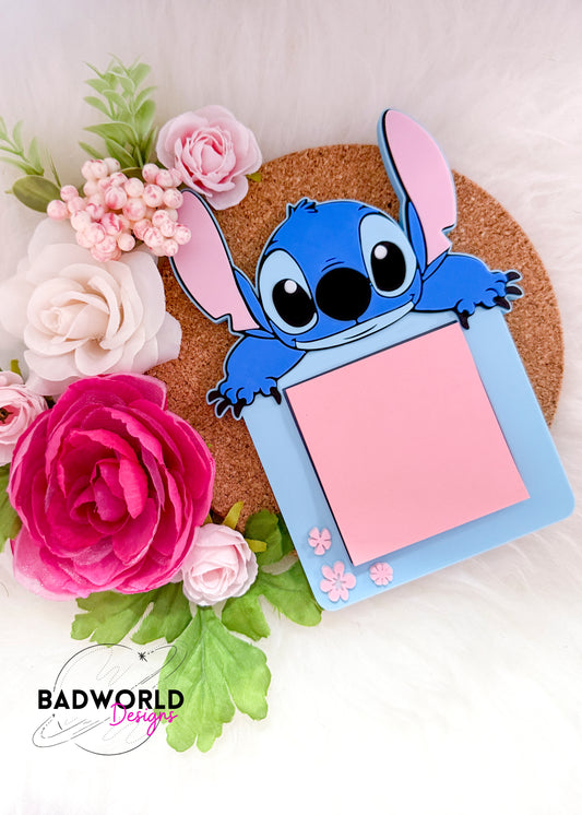 Blue Alien Sticky Note Holder DIGITAL FILE