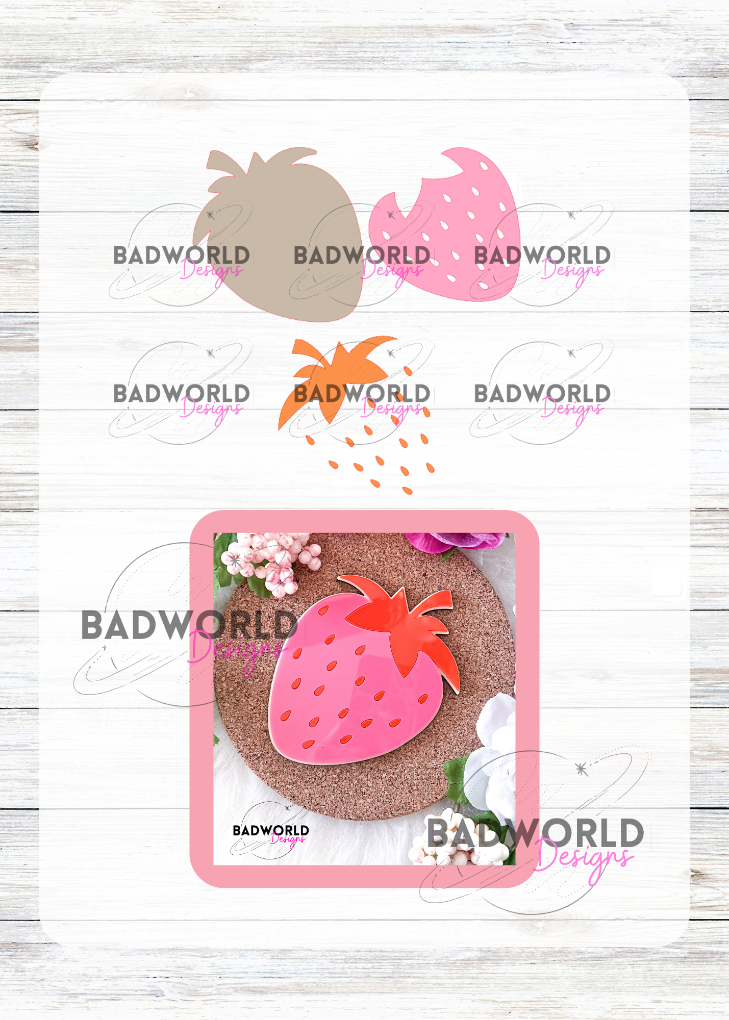 Summer Berry Coaster - DIGITAL FILE