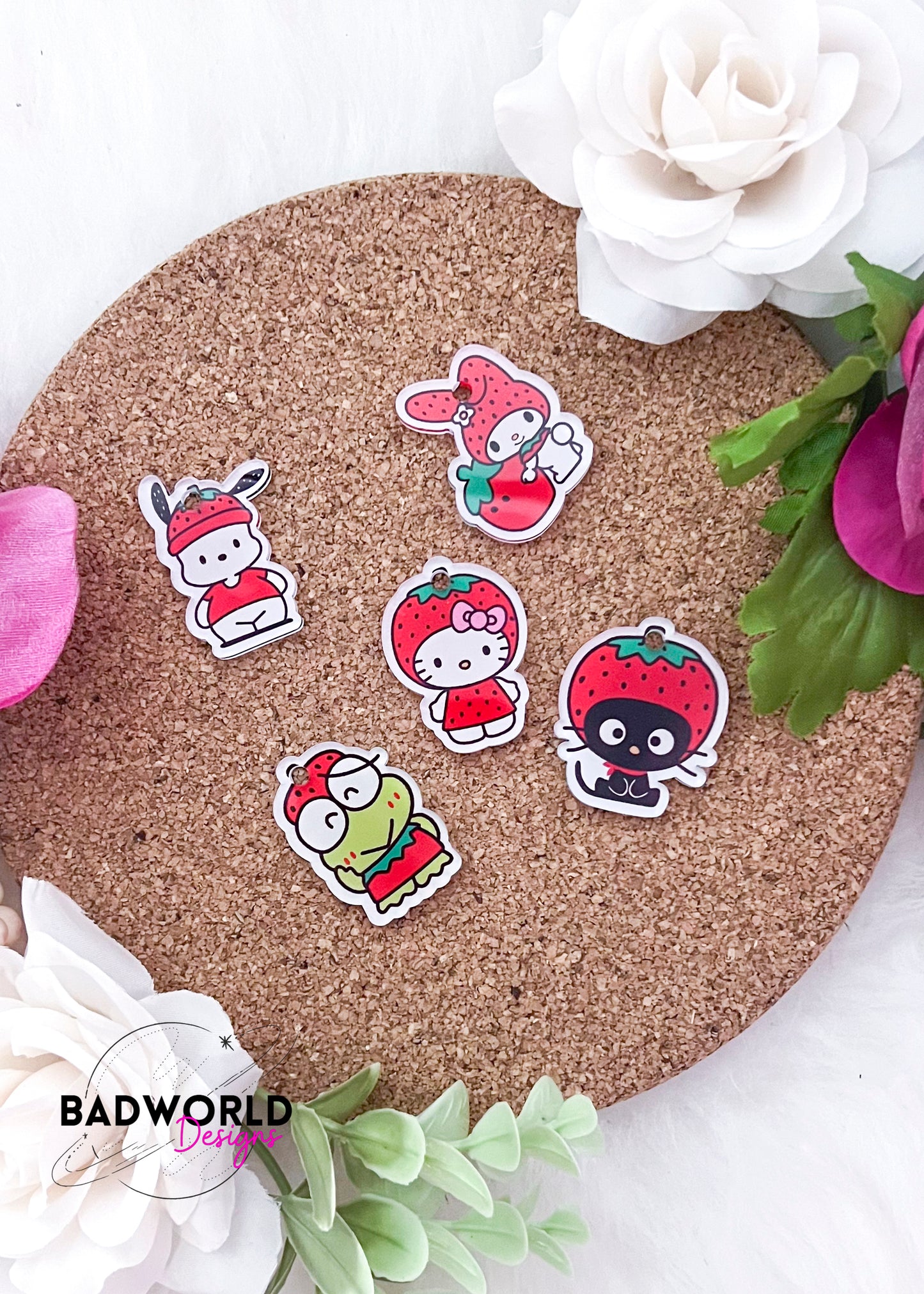 Strawberry Friends Full Color Charms