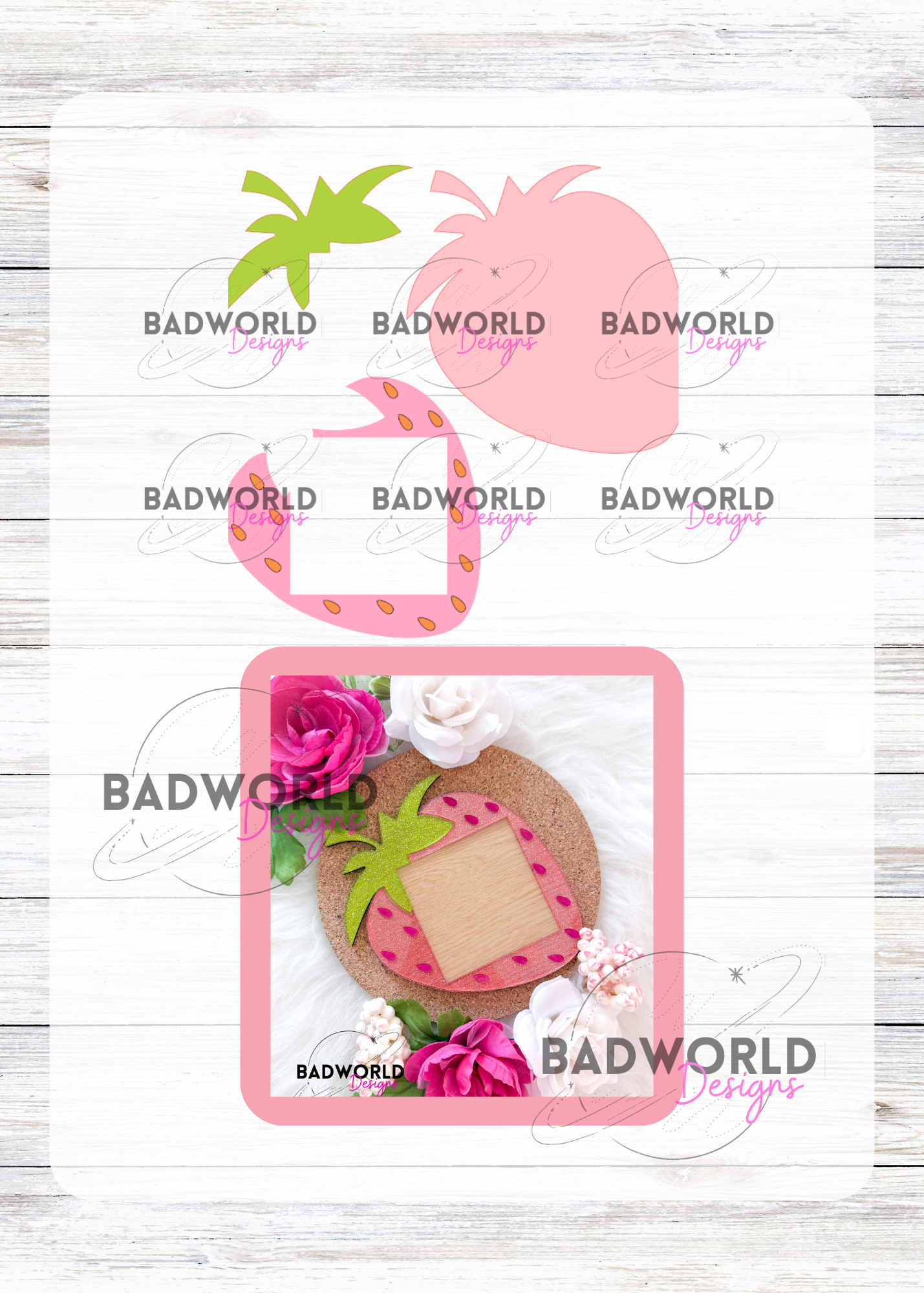 Strawberry Sticky Note Holder - DIGITAL FILE