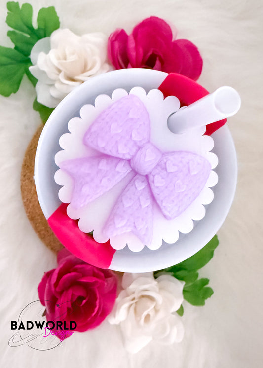 Valentine's Day Knitted Bow Stanley Topper