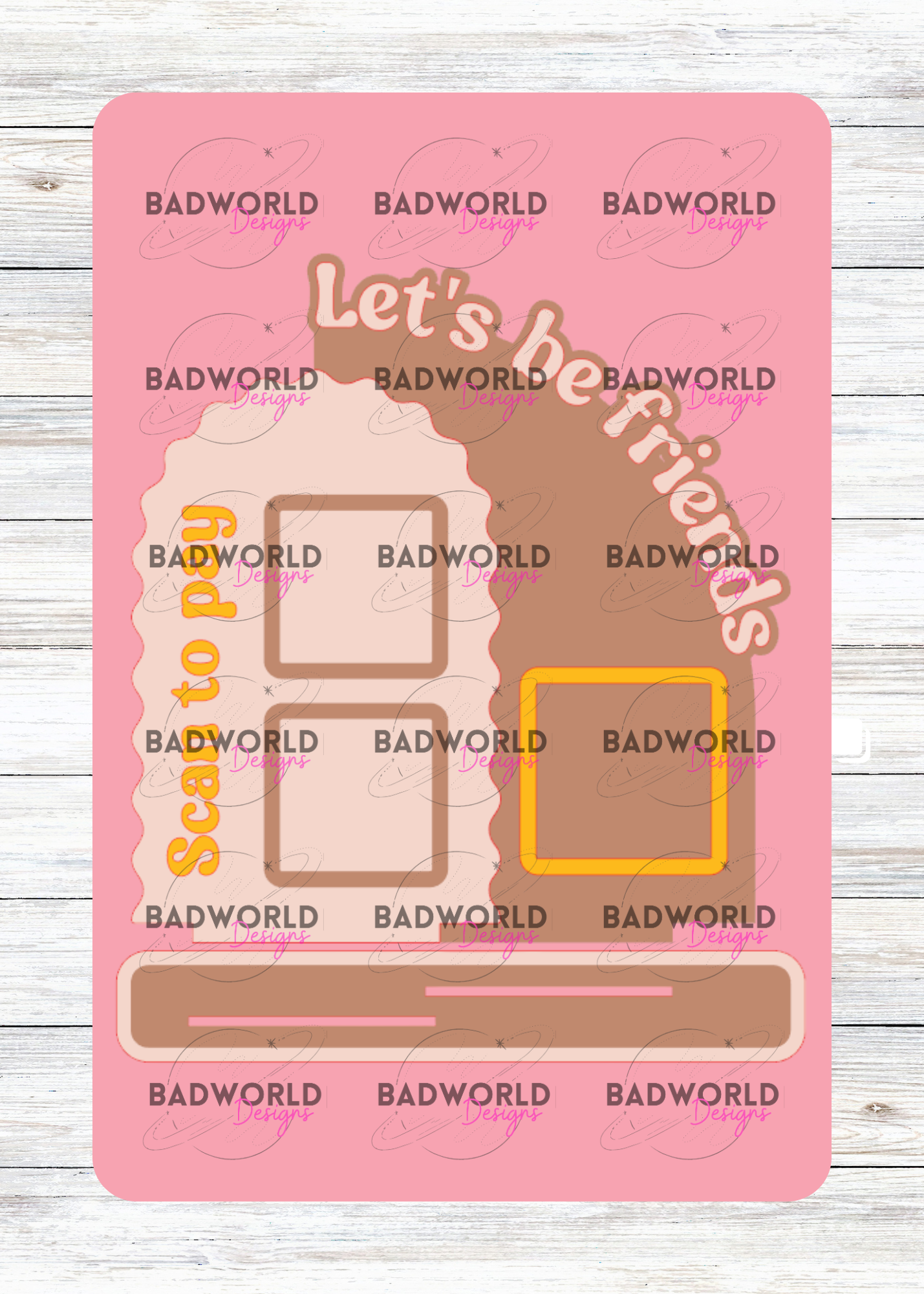 Wavey Double Arch QR Code Sign - DIGITAL FILE