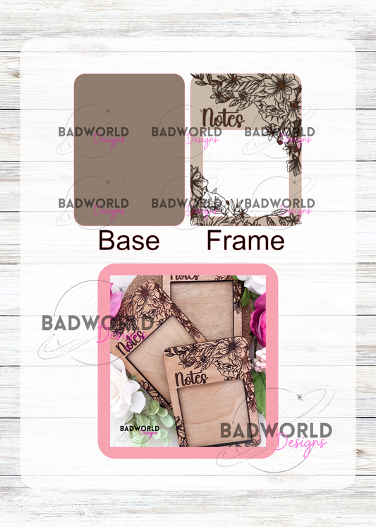 Wildflower Sticky Note Holder - DIGITAL FILE