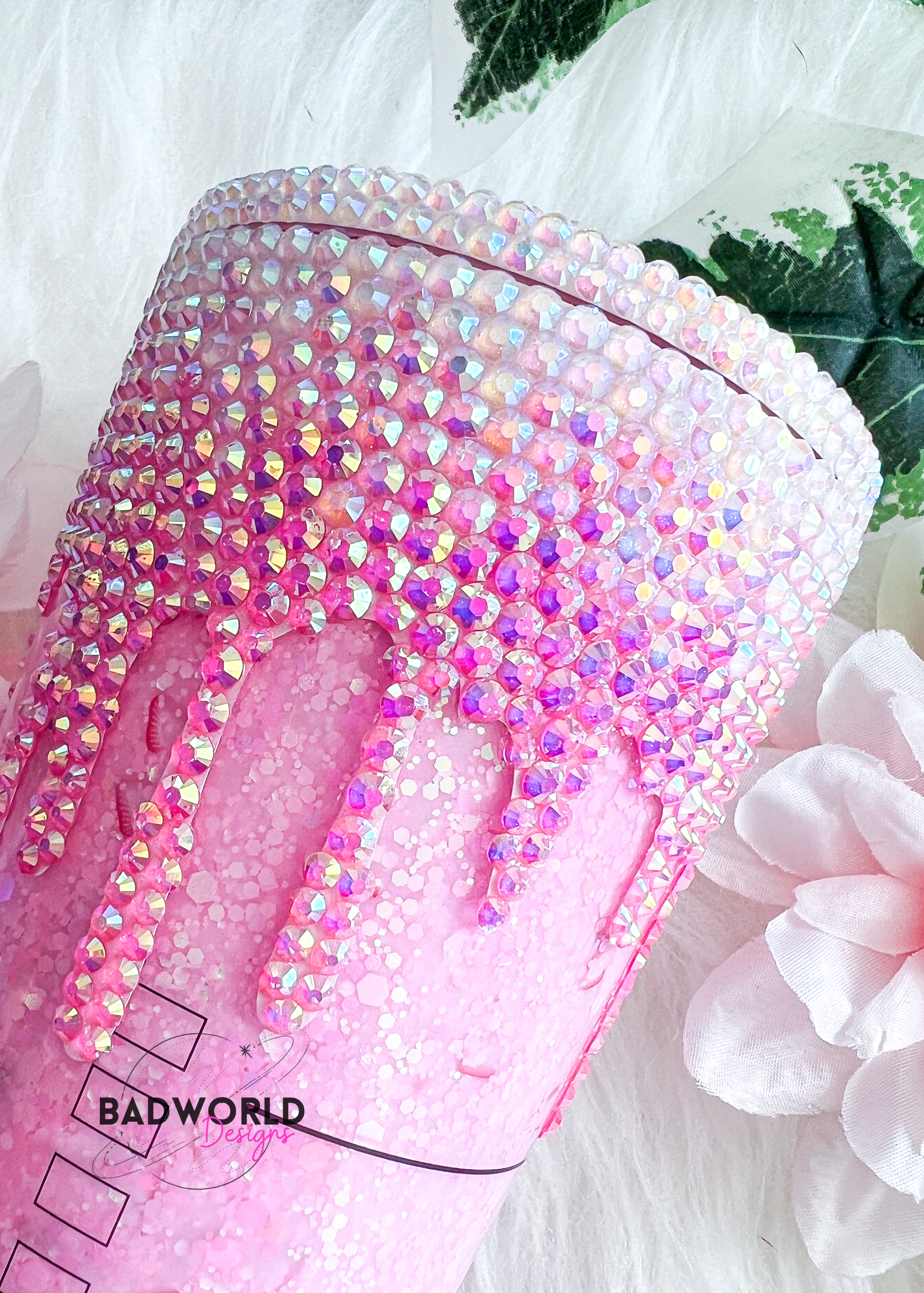 Rhinestone tumbler- offers ombré