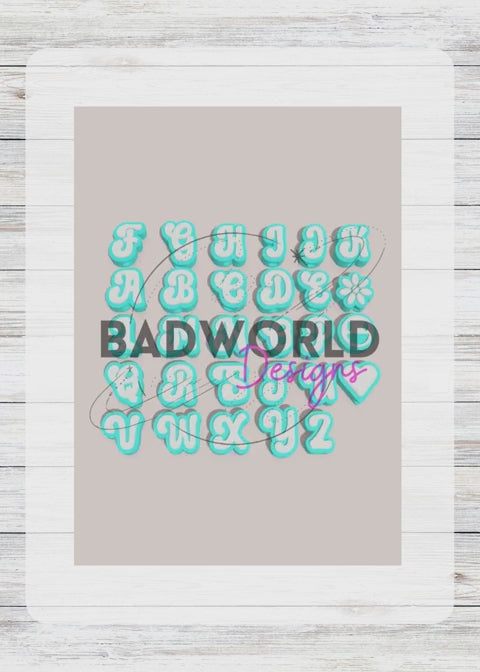 3D Alphabet Charms - DIGITAL FILE