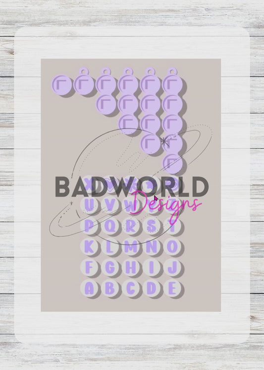 Round Keycap Alphabet Fidget Clicker Set - DIGITAL FILE