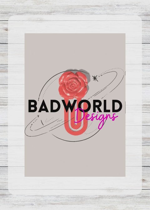 Single Rose Jumbo Paper Clip- DIGITAL FILE