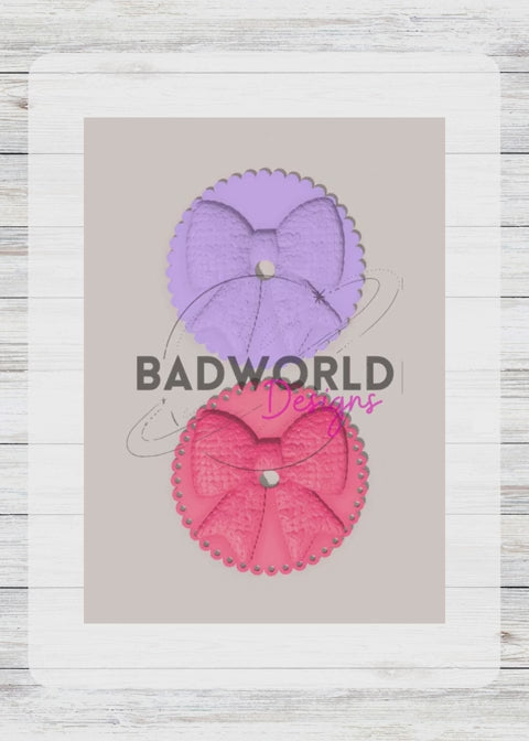 Valentine’s Day Knitted Bow Acrylic Topper - DIGITAL FILE