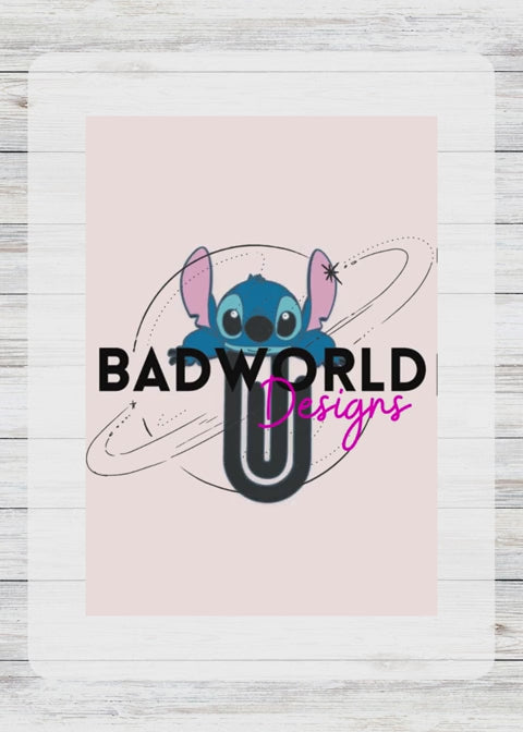 Blue Alien Paper Clip - DIGITAL FILE