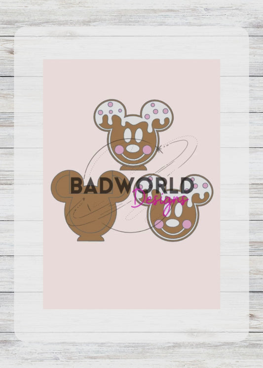 Gingerbread Mouses Pencil Holder - DIGITAL FILE
