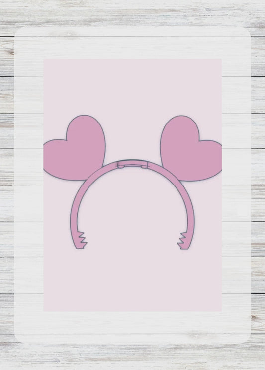 3D BuBu Hearts Headband - DIGITAL FILE