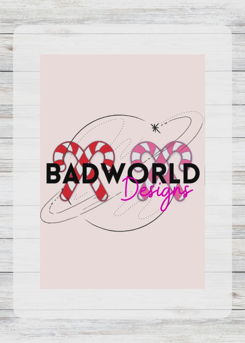 Candy Cane Straw Topper - DIGITAL FILE – BADWorld Designs