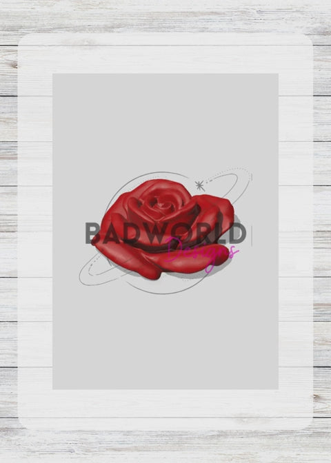 Single Rose Acrylic Lid Topper - DIGITAL FILE