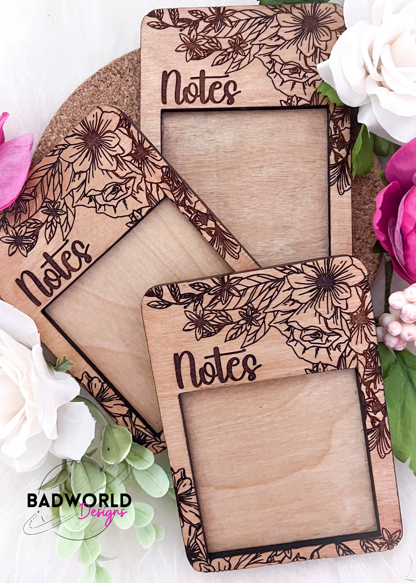 Floral Sticky Note Holder