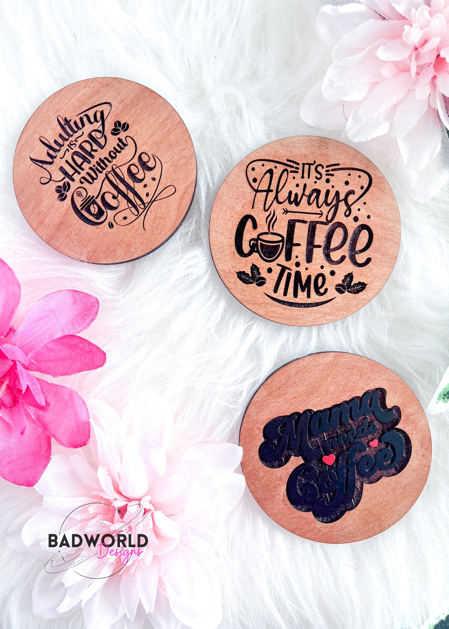 Cute Girl Wooden Coasters
