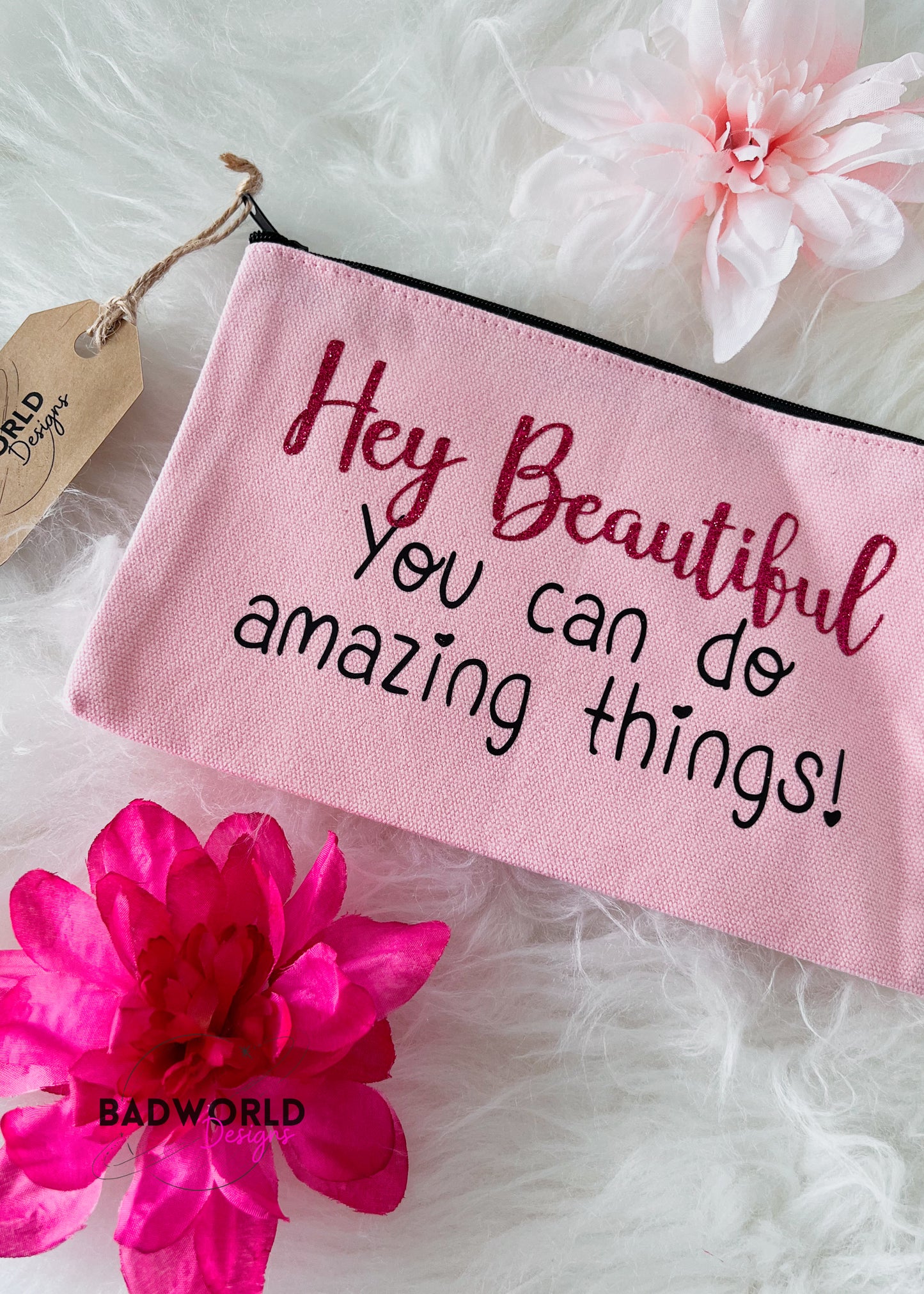 Pink Zippered Pouch