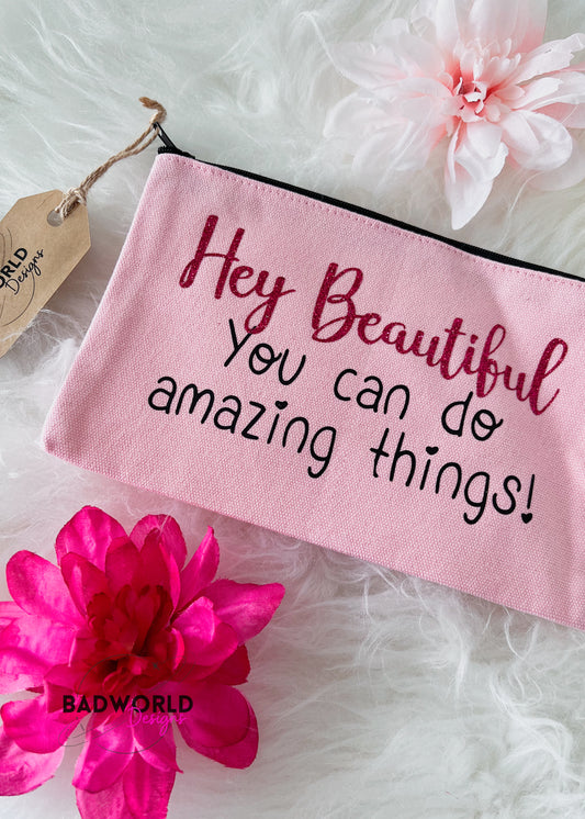 Pink Zippered Pouch